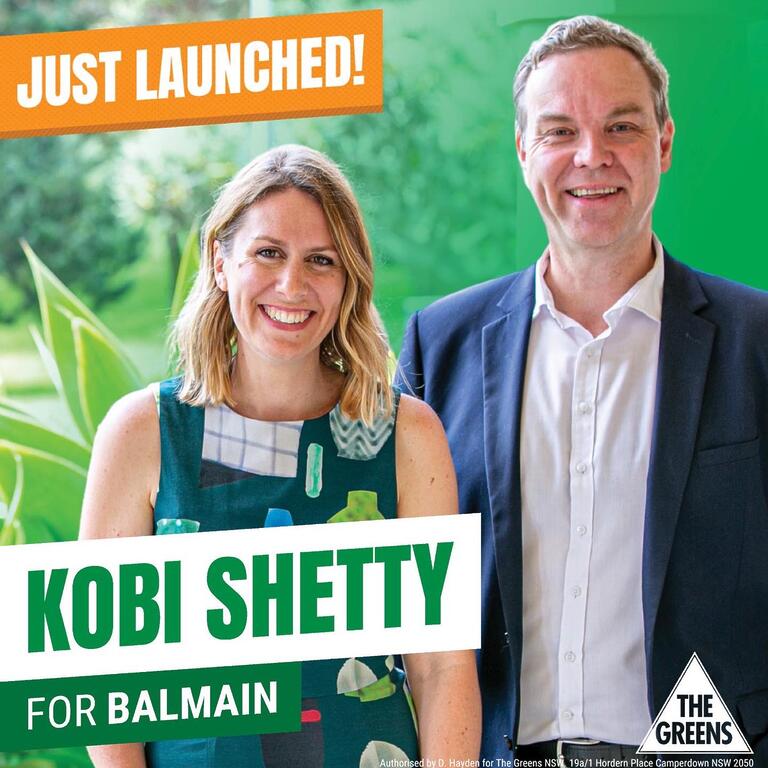 The Greens NSW: New champion for Balmain, who dis?  It’s local legend and council…