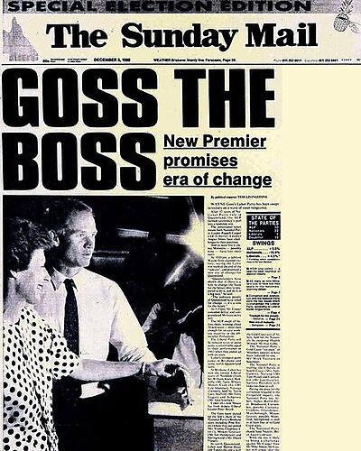 Queensland Labor: On this day in 1989, Wayne Goss led Labor into government - marki...