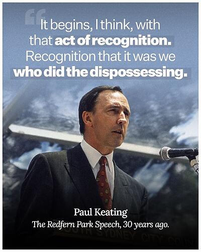 On this day, in 1992, Paul Keating’s Redfern Park Speech marked t...