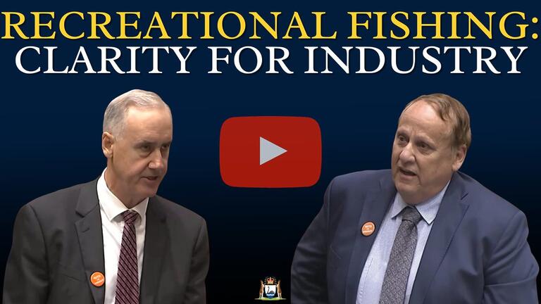 Dr David Honey MLA: Clarity on Recreation Fishing
Watch Labor’s Minister for Fisherie…