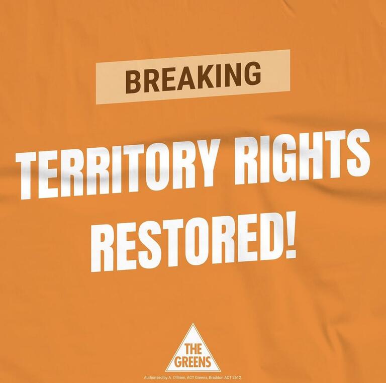 Johnathan Davis MLA (He/Him):  BREAKING!  The ‘Restoring Territory Rights Bill 2022’ co-sponso…