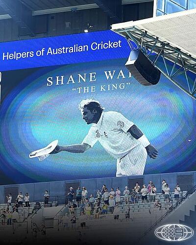 A fitting tribute to Shane Warne at today's Boxing Day Test. One ...