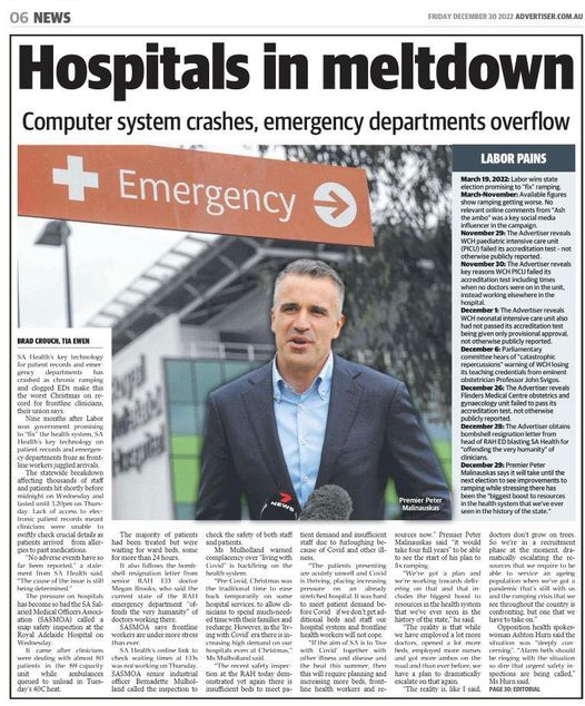 Alarm bells should be ringing for the Malinauskas Government....