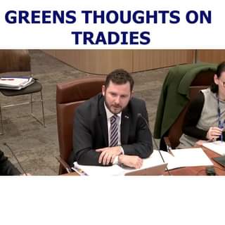 Tradies fix things, Greens do not.  Good on you Felix Ellis MP fo...