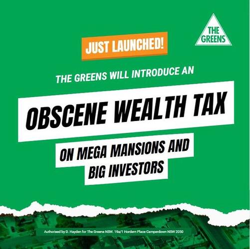 Breaking: Greens MP Jenny Leong announces plan to tax mega-mansio...