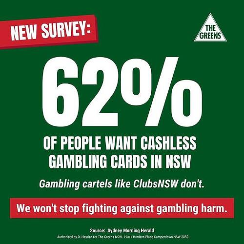 No-brainer: cashless gambling cards...