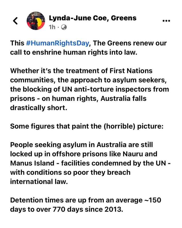 The Greens NSW: This #HumanRightsDay we call to enshrine human rights into law….