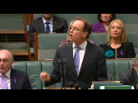 Adam asking Greg Hunt about Climate Change