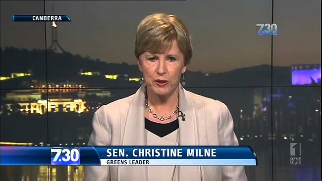 Christine Milne on 7.30: Greens will fight a double dissolution election on renewables