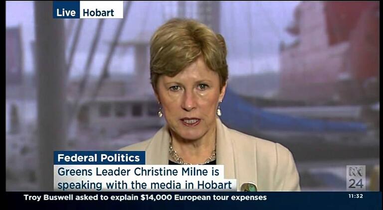 VIDEO: Australian Greens: Christine Milne: this is about freedom of the press