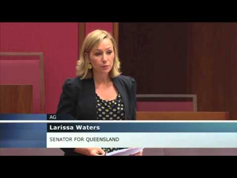 Larissa Waters delivers compelling speech against Abbot Point coal port