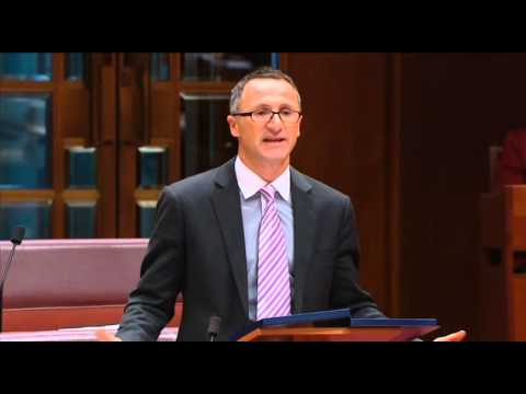 Richard Di Natale speaks in defence of Australia's healthcare system.