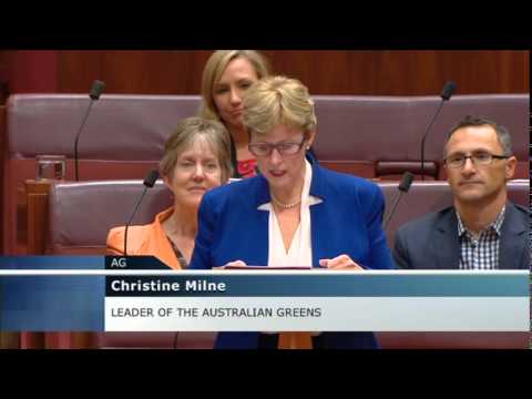 "We will stand with you to kick this mob out" Christine Milne's Budget reply