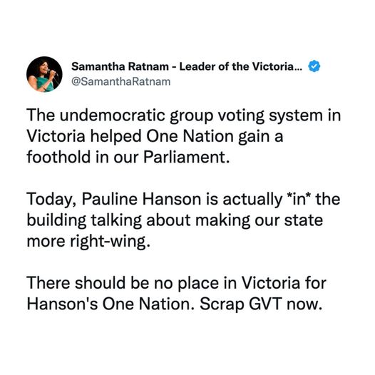 Pauline Hanson was at the Victorian Parliament today, after her O...