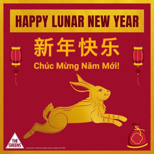 Adam Bandt: Happy Lunar New Year! Wishing you all an excellent #yearoftherabb…