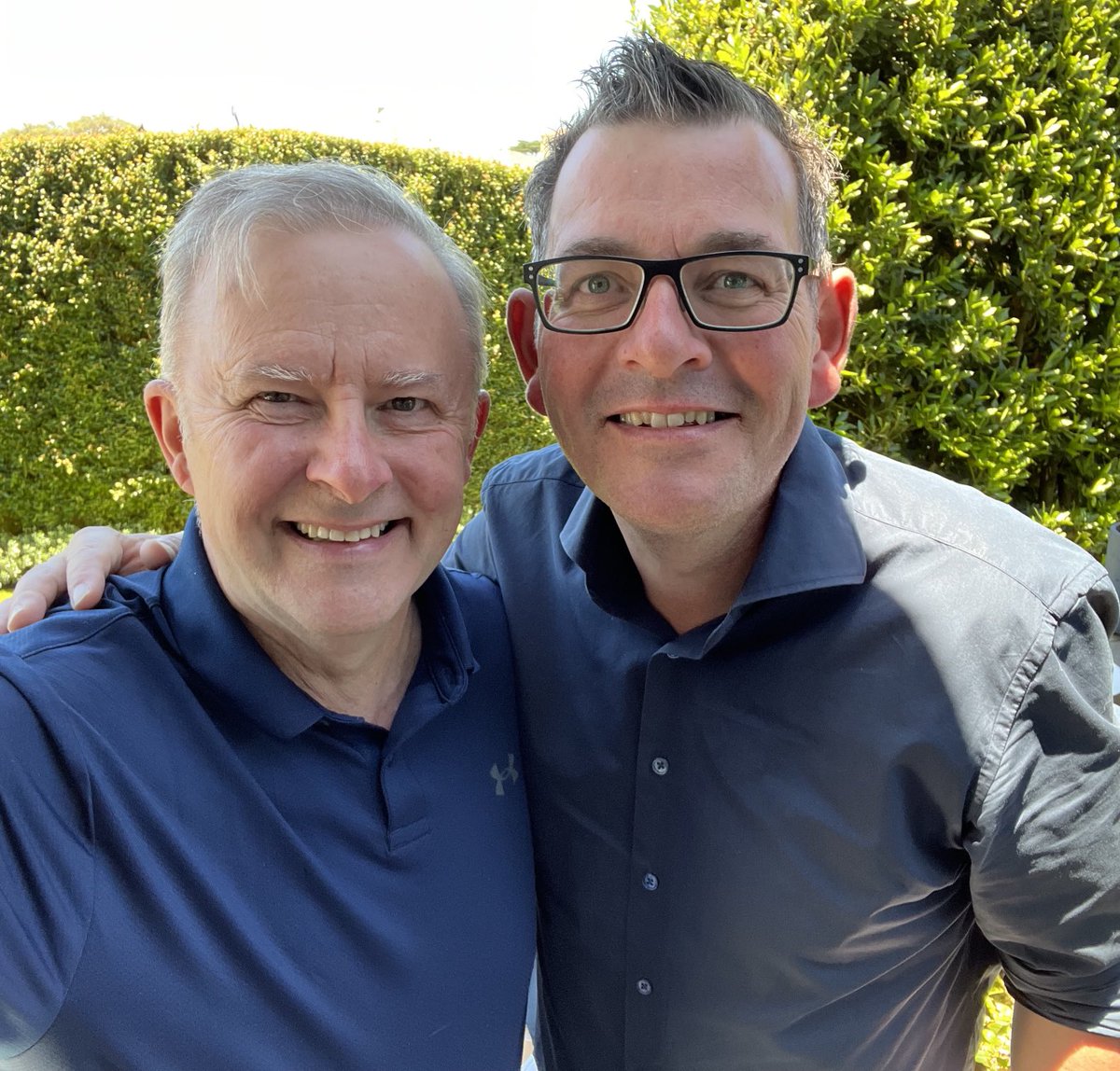 Anthony Albanese: Great to catch up with my friend ⁦@DanielAndrewsMP⁩ in Melbourne …