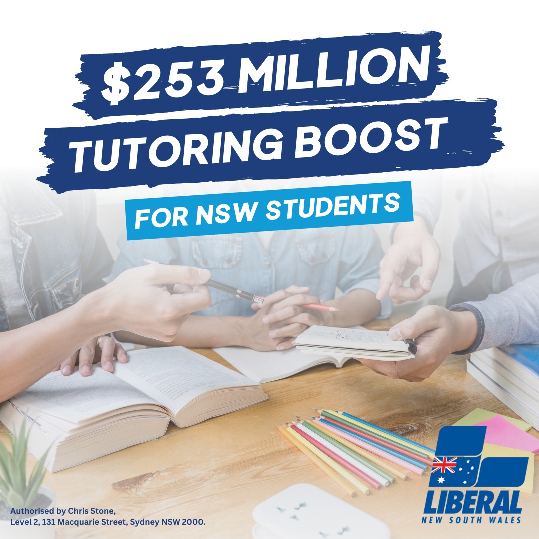 Liberal Party NSW: Thousands of students across NSW will benefit from more catch up …