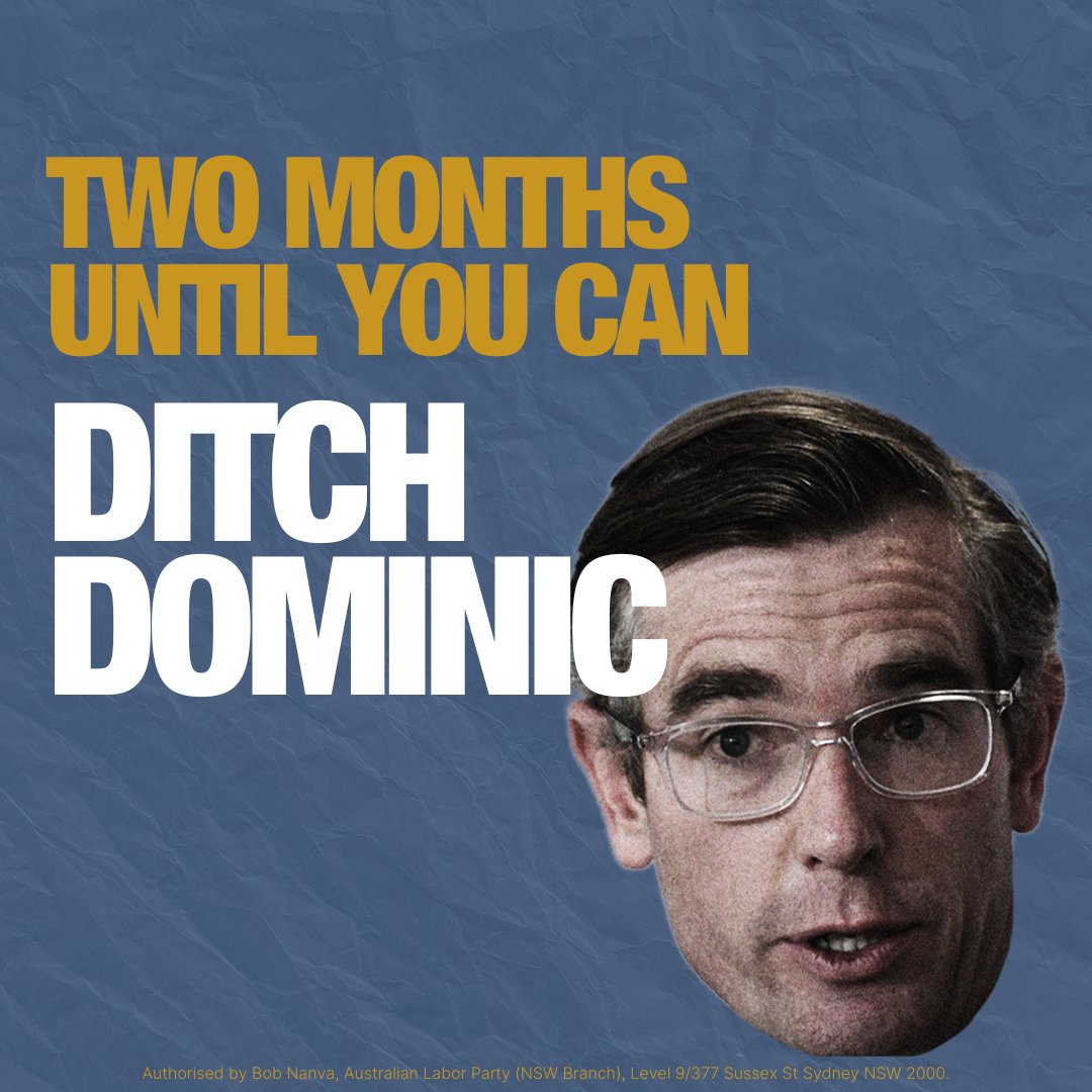 On 25 March you can ditch Dominic. #nswpol ...