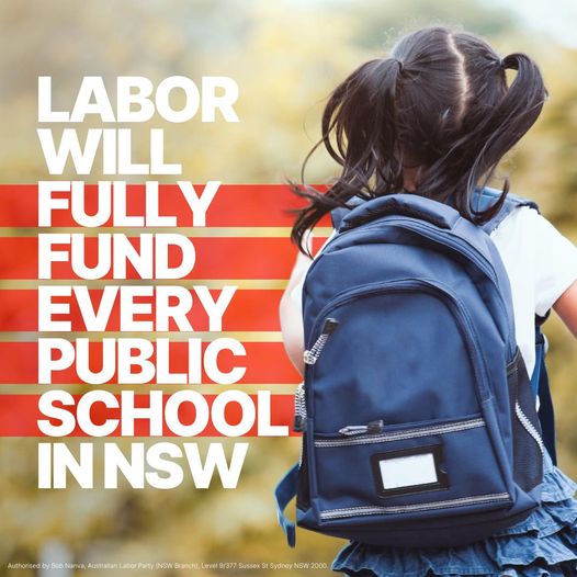 NSW Labor: Only Labor can be trusted to invest in our state’s schools. Becau…