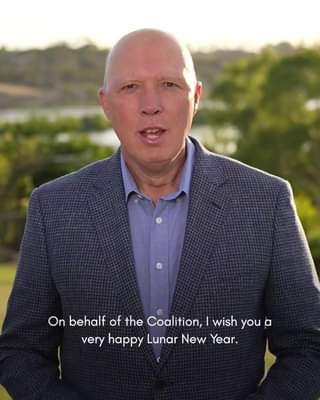 Peter Dutton: Wishing everyone celebrating a happy, healthy, and prosperous Lun…
