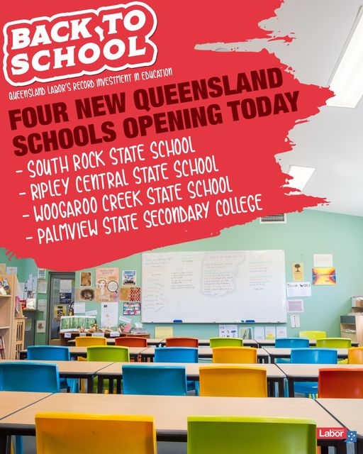 Four new Queensland schools opened their doors for the first time...