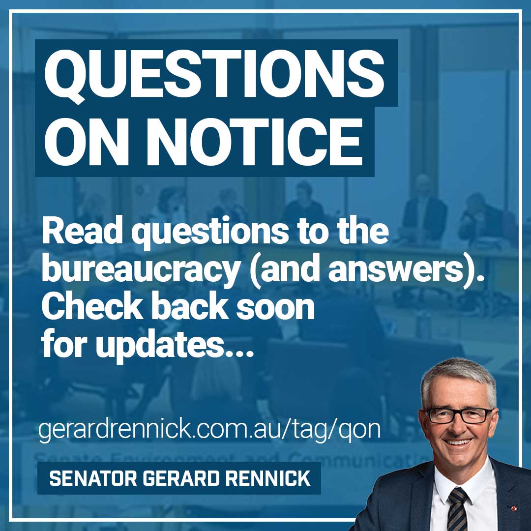 Senator Gerard Rennick: As your Senator, my job is to hold the bureaucracy to account.
Yo…