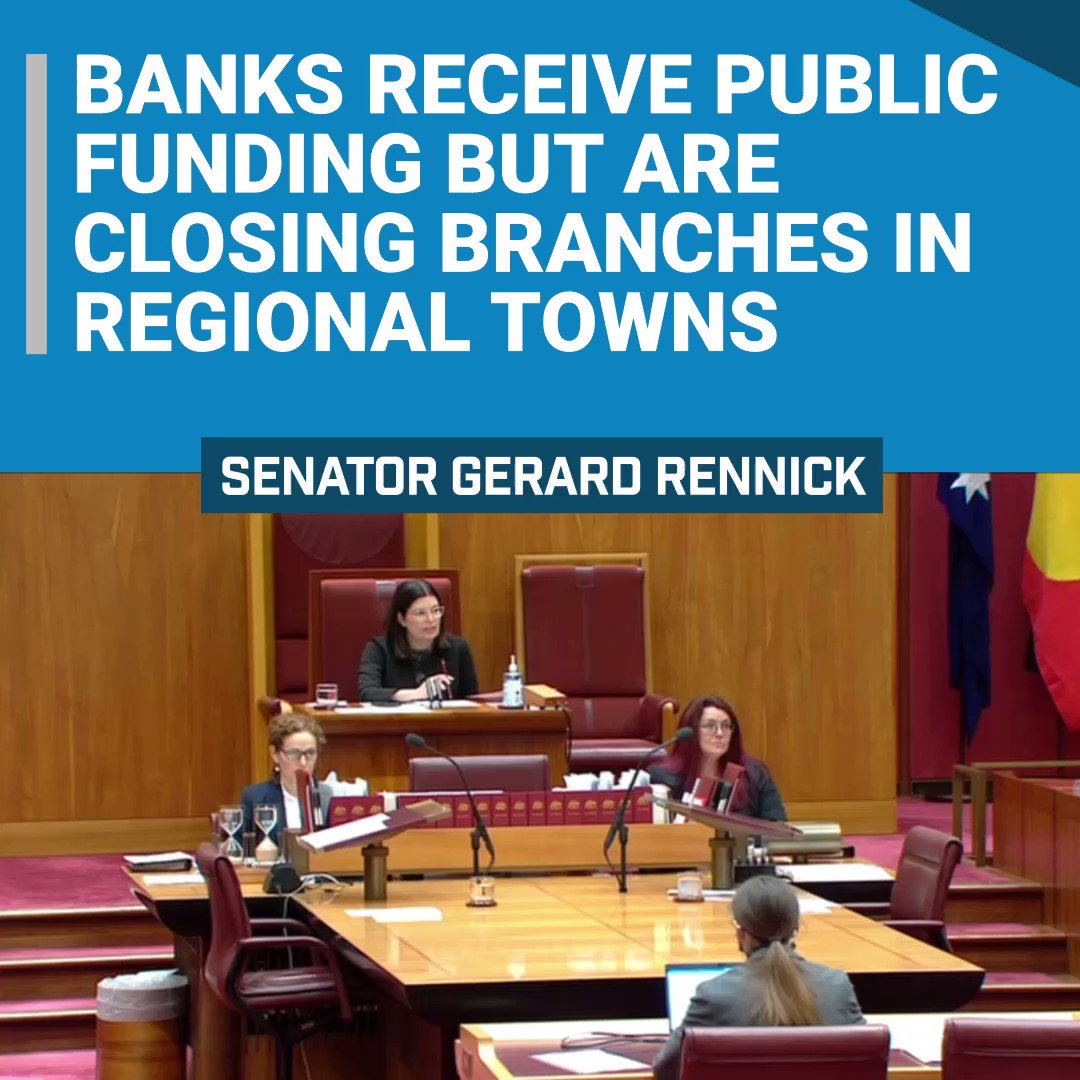 Senator Gerard Rennick: While banks receive billions in handouts from the taxpayer, they …