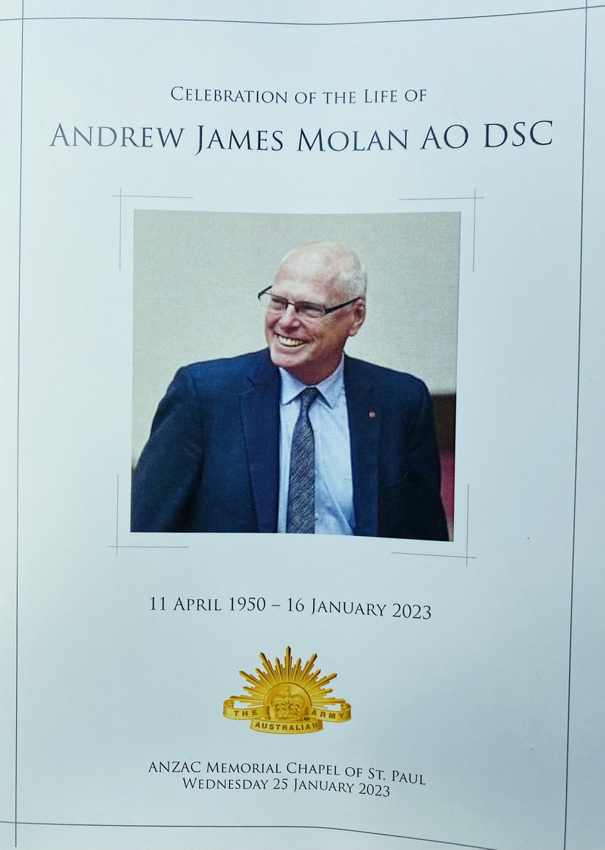 While it was very sad to farewell Jim Molan today, it was an hono...