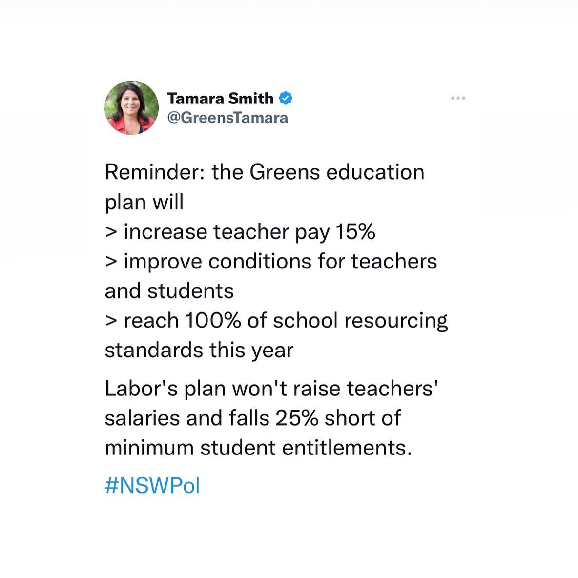 The Greens NSW: We need to make sure public school students get a fair go. Teache…