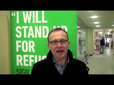 Adam Bandt at an early voting centre