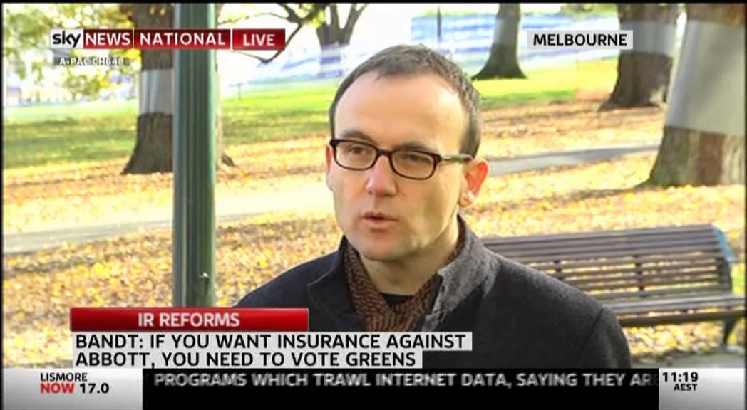 Adam Bandt on Tony Abbott's IR agenda on Sky News