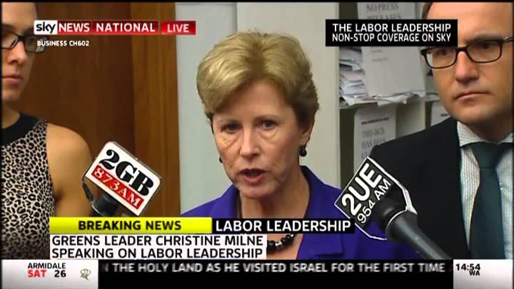 Christine Milne and Adam Bandt press conference