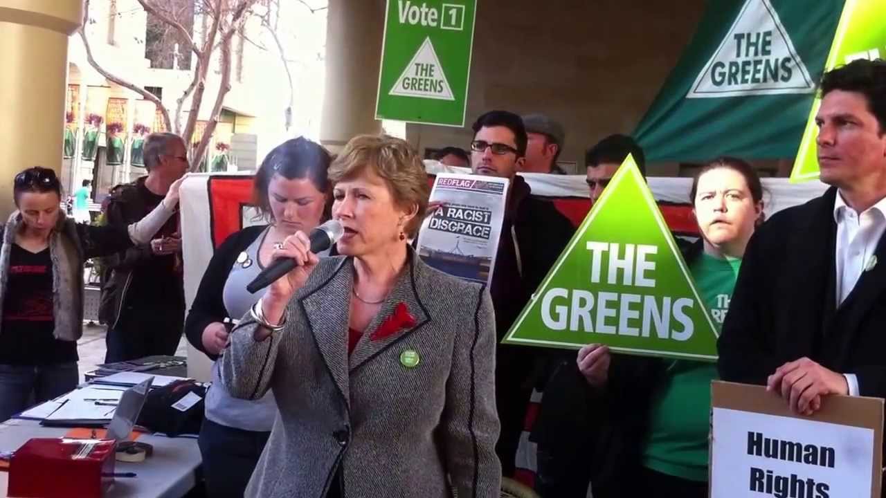 Greens leader Christine Milne at the Refugee Rally