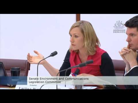 Senator Larissa Waters asking questions of the environment department in Senate Estimates