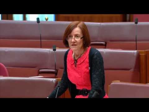 Senator Rachel Siewert addressing the Senate 13.3.2013