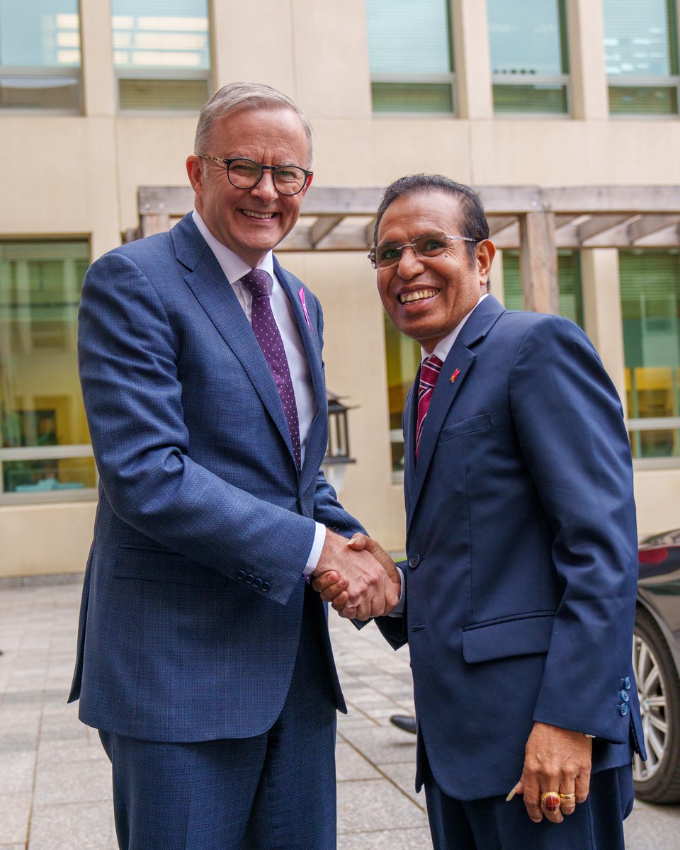 A pleasure to welcome Timor-Leste Prime Minister @TaurDe to Austr...