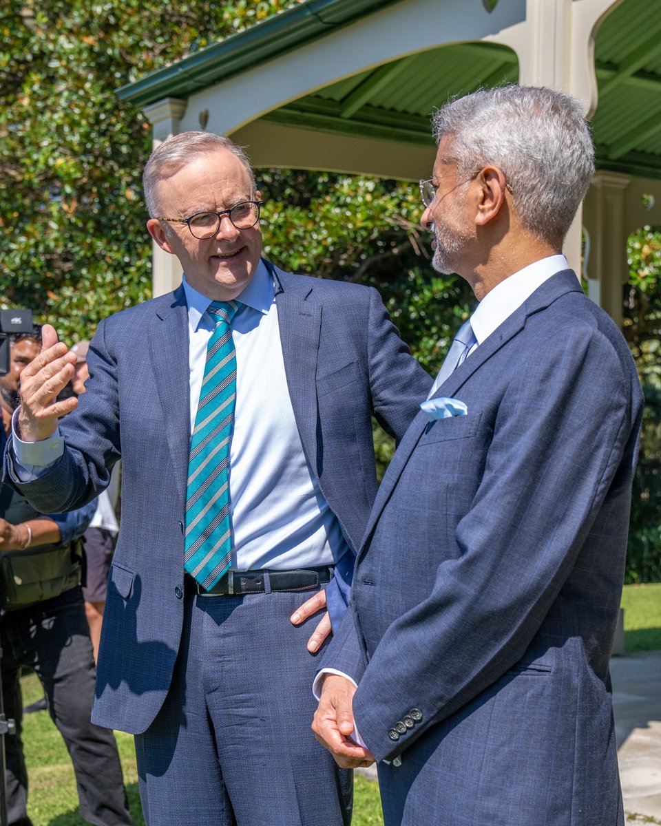 Anthony Albanese: It was wonderful to meet with @DrSJaishankar this morning ahead o…