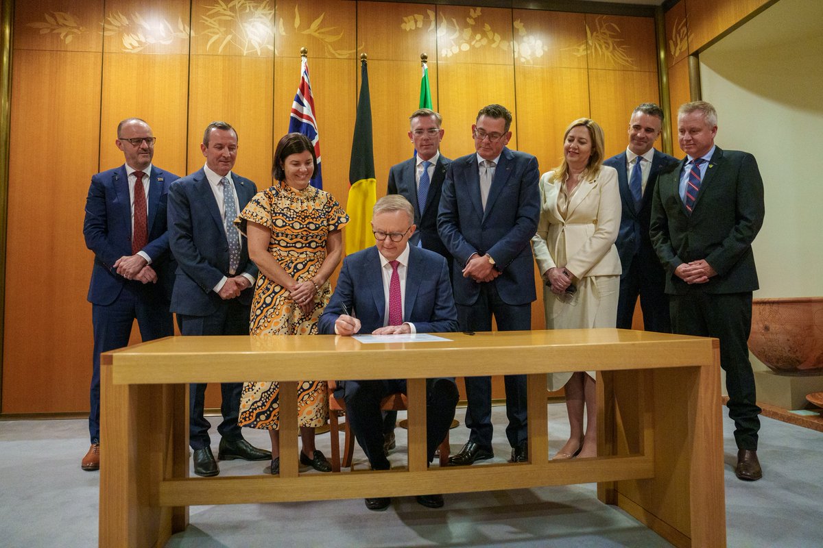Today every First Minister in Australia signed a commitment to su...