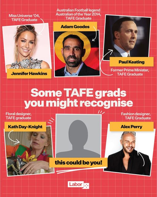 The Albanese Labor Government is delivering 180,000 fee-free TAFE...