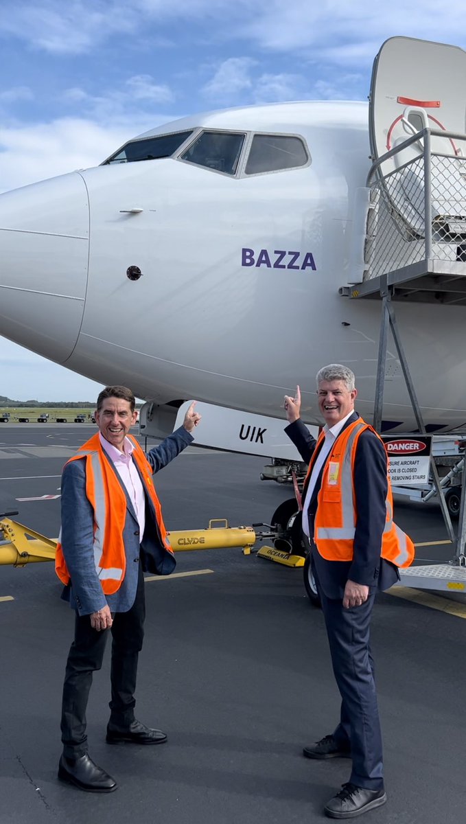 Cameron Dick: : Yesterday launching Bonza with @StirlHinchliffe (right) and Baz…