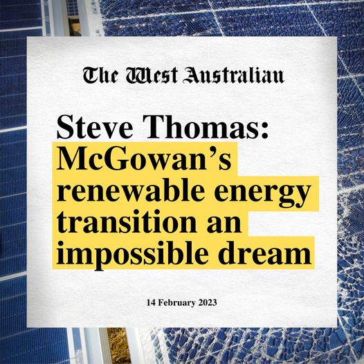 Liberals WA: WA Labor’s renewable energy plan means higher bills and more blac…