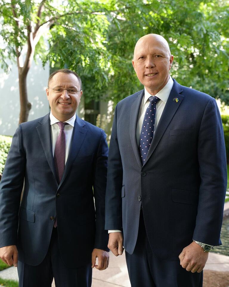 Peter Dutton: I met with Ukrainian Ambassador and friend of Australia, @AmbVasy…