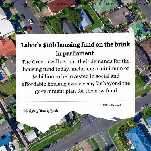 Queensland Greens: Big news on housing!…