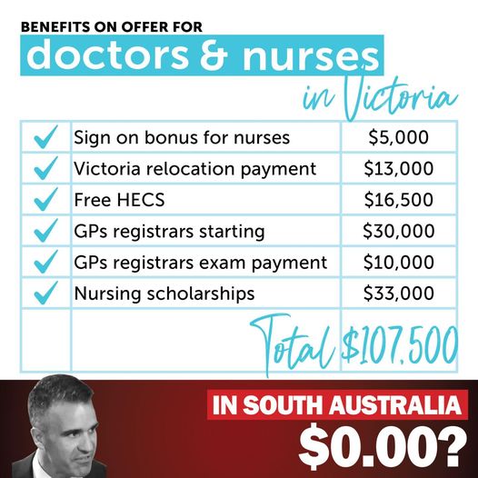 Peter Malinauskas has no plan to attract and retain nurses and do...