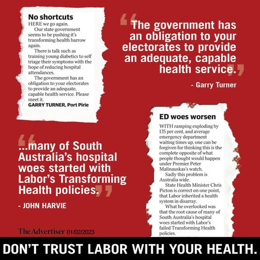South Australian Liberal Party: These are real South Australians, penning their real concerns in …