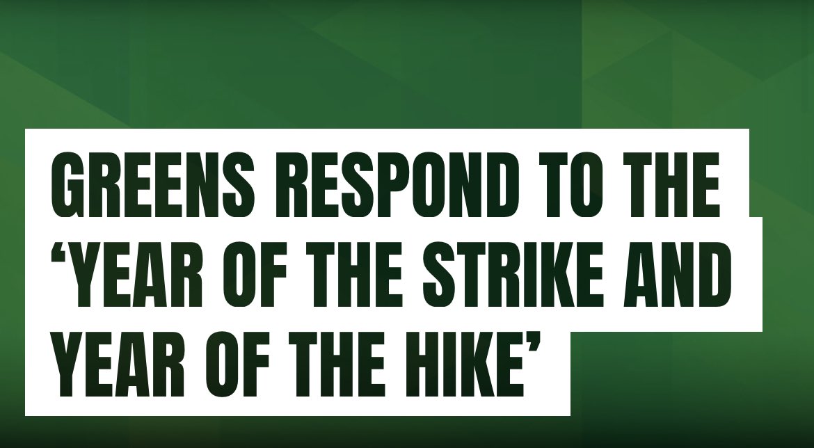 The Greens NSW: Media Release: Greens respond to the ‘year of the strike and year…