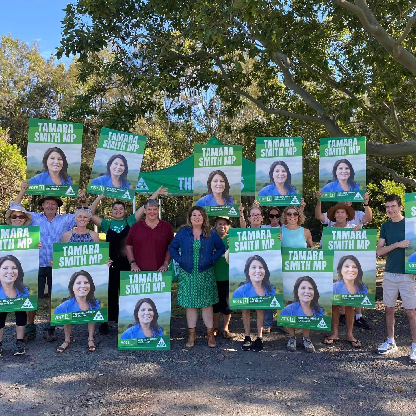 Over the weekend, our team was out getting posters up in the yard...