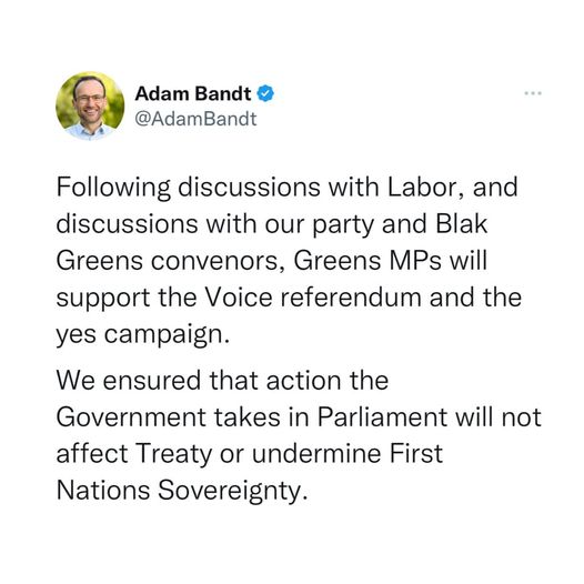 The Greens SA: Following discussions with Labor, and discussions with our party …