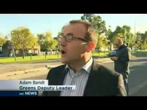 ABC News - Adam at protest to stop Bailliue's toll-way