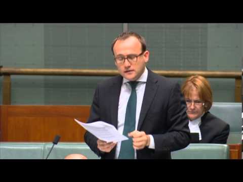 Adam Bandt MP speaking on the Defence Trade Control Bill
